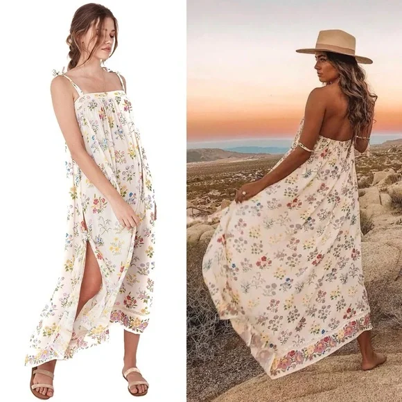 Spell | Dresses | Spell The Gypsy Posy Maxi Sundress Gardenia | Poshmark